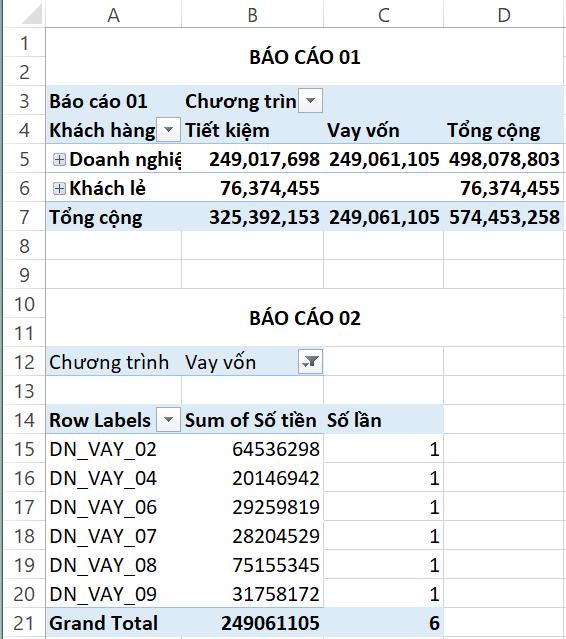 Giới thiệu tính năng Slicer trong Excel để lọc đồng thời các báo cáo Pivot Table