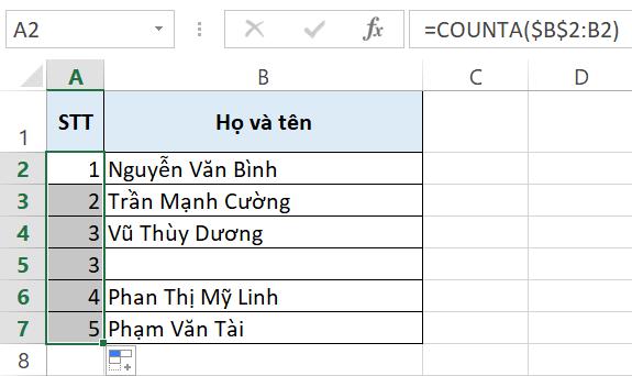 3 cách đánh số thứ tự trong Excel cực nhanh và chuẩn