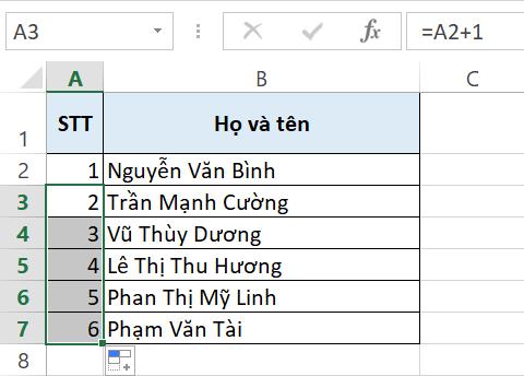3 cách đánh số thứ tự trong Excel cực nhanh và chuẩn