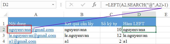 Hướng dẫn các cách kết hợp LEFT trích xuất ký tự trong Excel