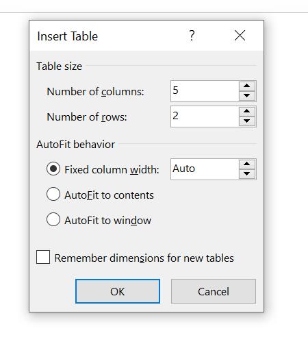 Tạo bảng Word (phần 2): Sử dụng chức năng AutoFit Word