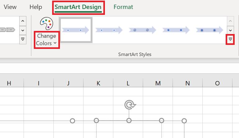 Hướng dẫn tạo timeline trong Excel bằng tính năng SmartArt Excel