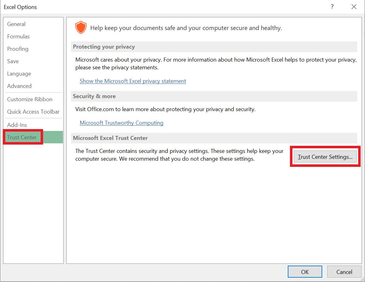 Hướng dẫn thiết lập phân quyền cho phép bật macro trong Excel