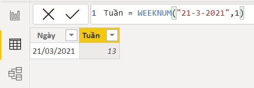 Giới thiệu hàm WEEKNUM và cách sử dụng hàm trong Power BI DAX