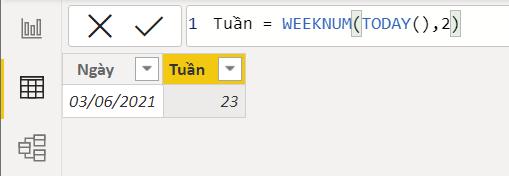 Giới thiệu hàm WEEKNUM và cách sử dụng hàm trong Power BI DAX
