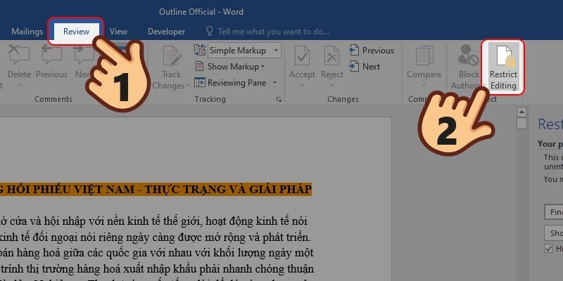 Hướng dẫn cách bảo vệ file Word, không cho người khác copy và chỉnh sửa