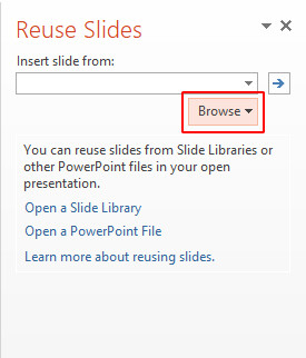 Sử dụng chức năng Reuse Slides để gộp nhiều file ppt thành 1 file bước 4