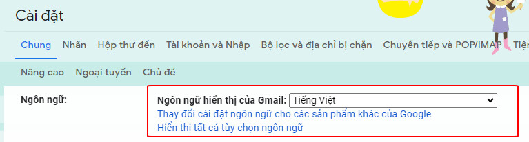 Thêm font chữ cho gmail