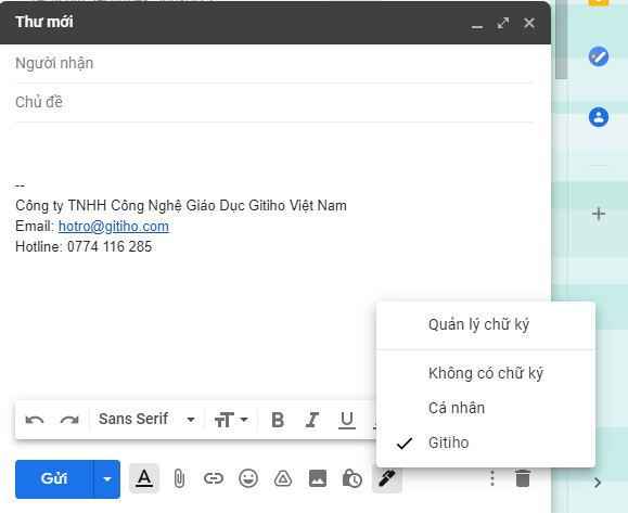 Hướng dẫn thiết lập font chữ và chữ ký trong Gmail chuyên nghiệp