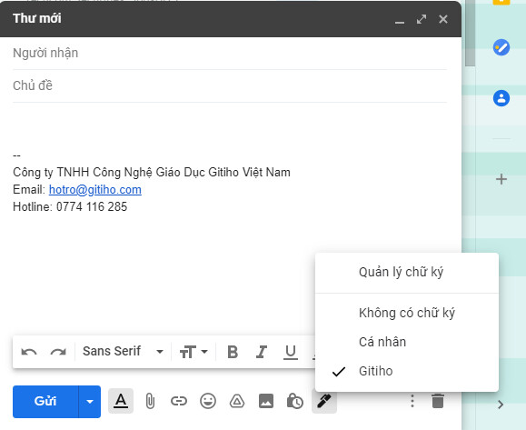 Thêm font chữ cho gmail