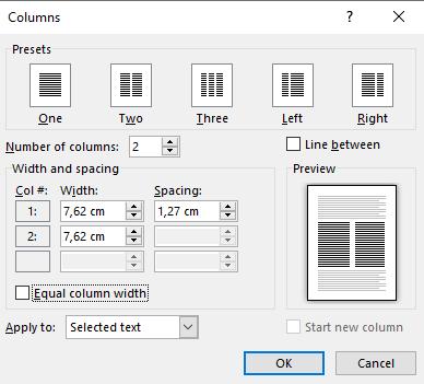 Hướng dẫn cách trình bày văn bản dạng cột trong Word