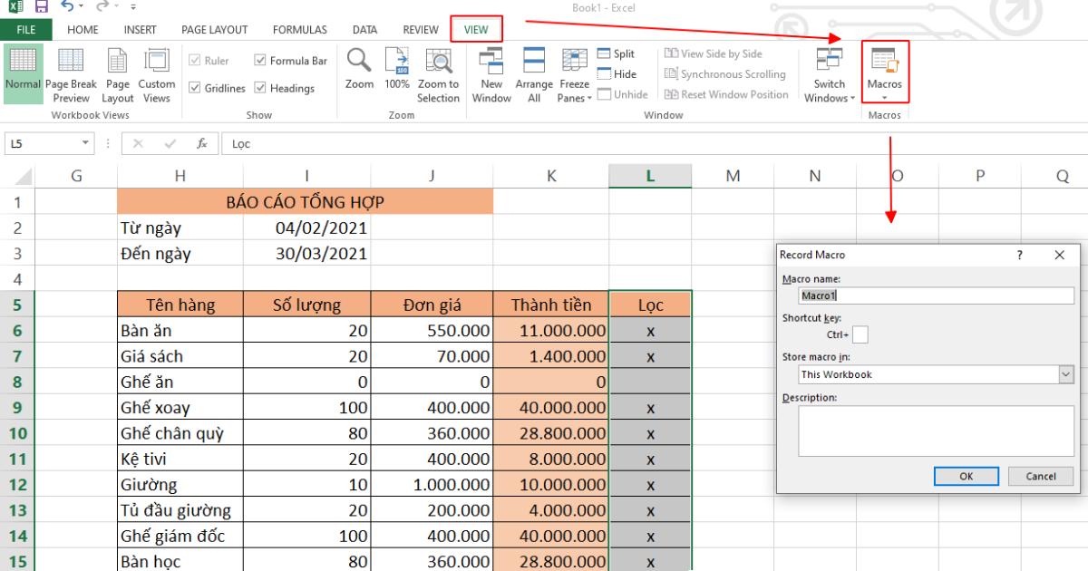 Hướng dẫn lập báo cáo tổng hợp tự động trên Excel và VBA
