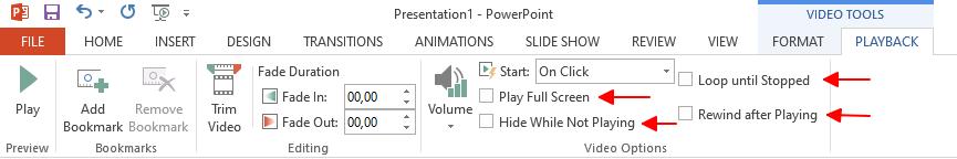 Hướng dẫn cách cài đặt tùy chọn phát cho video trên PowerPoint