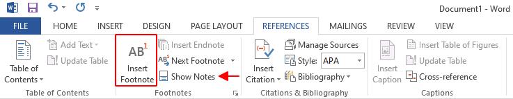 Cách tạo Caption, FootNote để diễn giải nội dung trong Word
