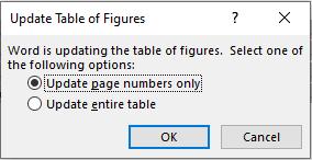Cách update danh mục hình ảnh trong word 2