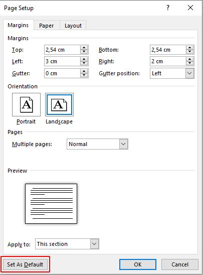 Cài đặt định dạng căn lề trong Word 4