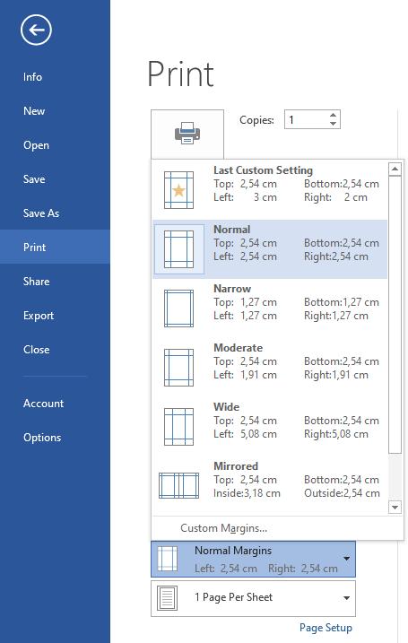 Hướng dẫn các chức năng in văn bản tài liệu trong Word