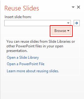 Sử dụng chức năng Reuse Slides để gộp nhiều file ppt thành 1 file bước 4