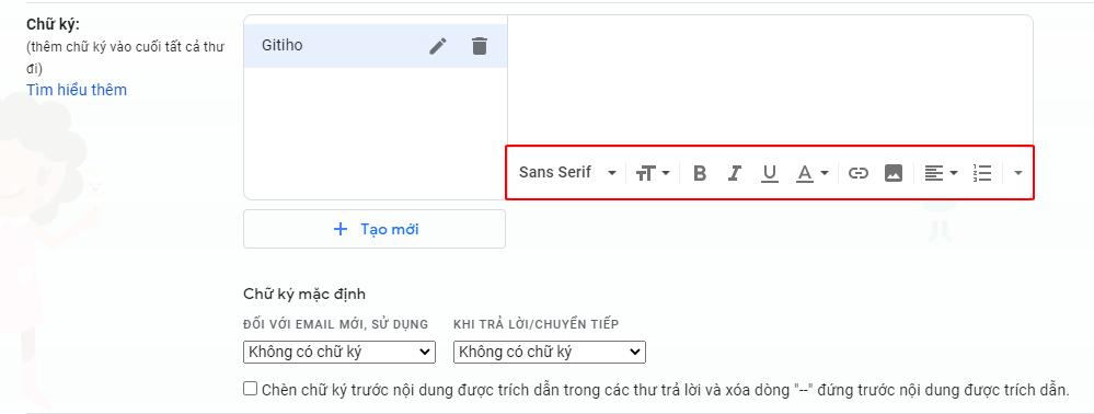 Hướng dẫn thiết lập font chữ và chữ ký trong Gmail chuyên nghiệp