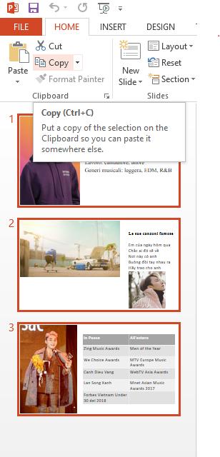  Cách gộp file ppt bằng chức năng Copy Paste bước 1