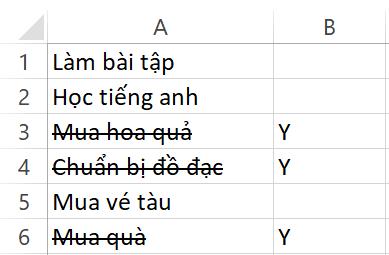 Hướng dẫn cách tạo chữ gạch ngang trong Excel đơn giản