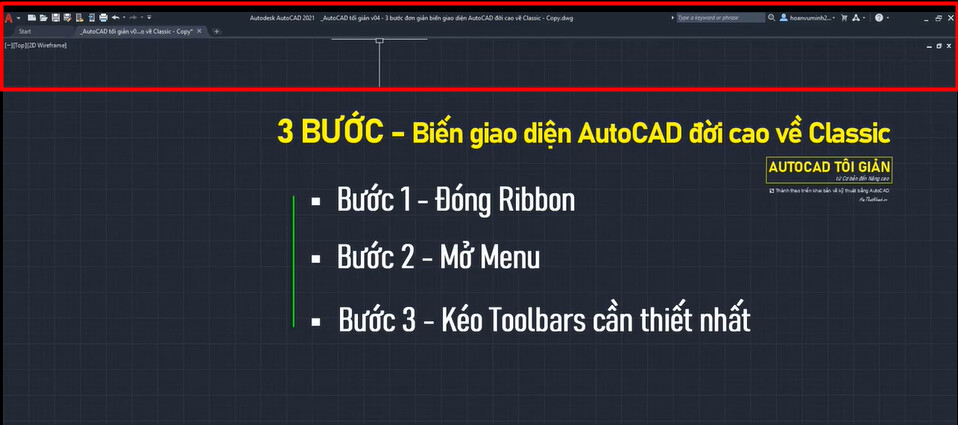 3 bước biến giao diện AutoCAD đời cao về Classic nhanh chóng và hiệu quả