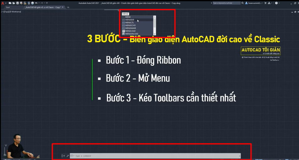 3 bước biến giao diện AutoCAD đời cao về Classic nhanh chóng và hiệu quả