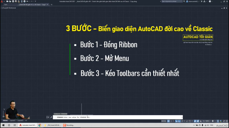 3 bước biến giao diện AutoCAD đời cao về Classic nhanh chóng và hiệu quả