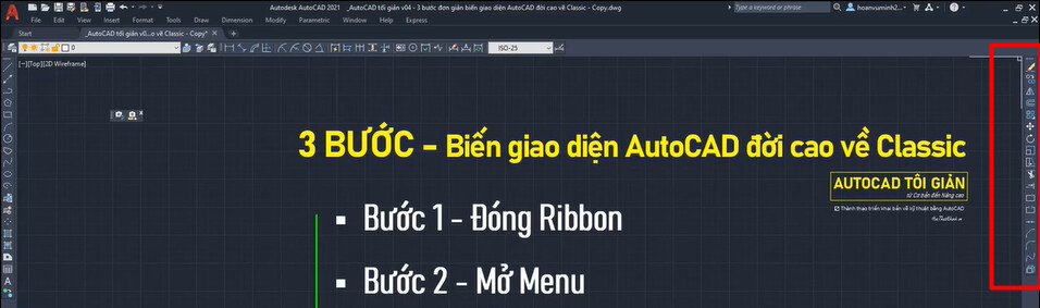 3 bước biến giao diện AutoCAD đời cao về Classic nhanh chóng và hiệu quả