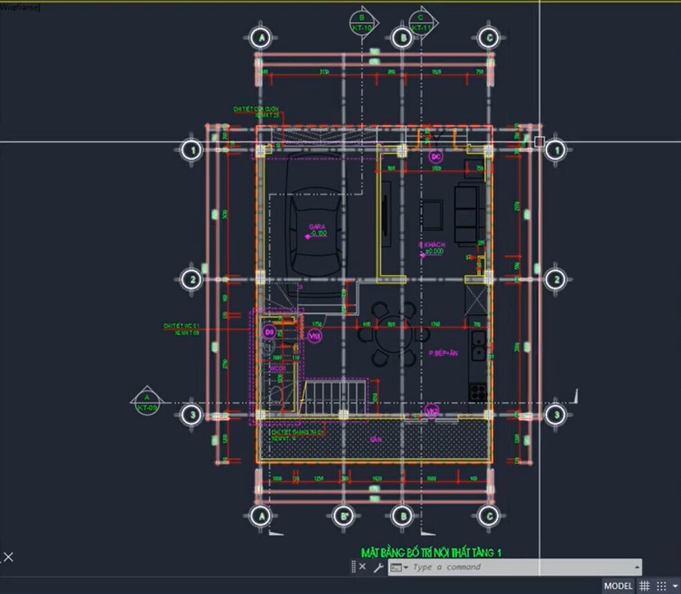 Đọc vị bản vẽ AutoCAD được bố cục trên không gian Model