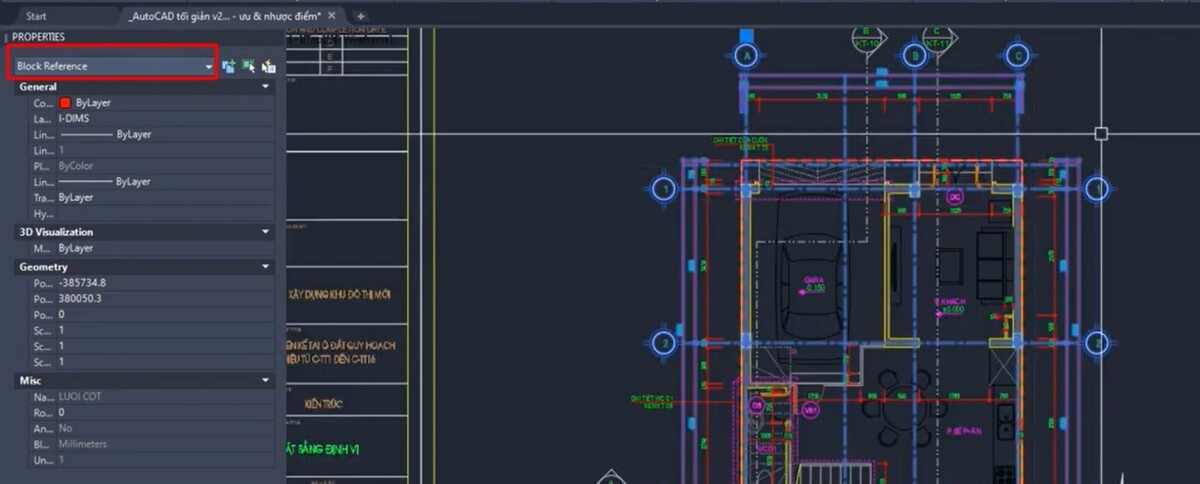 Đọc vị bản vẽ AutoCAD được bố cục trên không gian Model