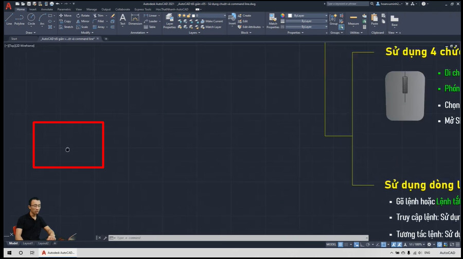 Cách dùng chuột trong AutoCAD và xử lý khi chuột không hoạt động