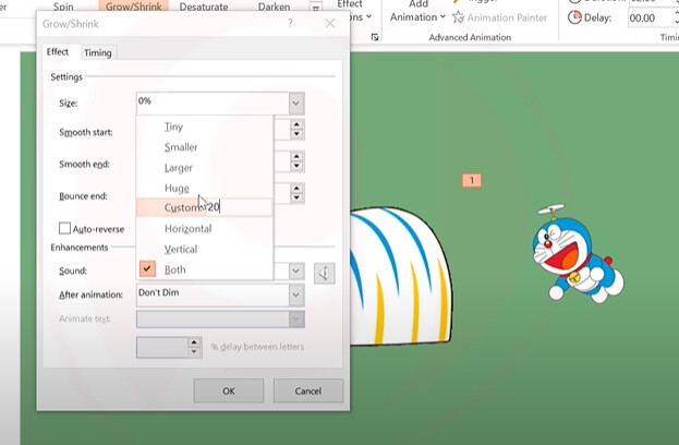 Khám phá nhóm hiệu ứng Powerpoint tạo sự nhấn mạnh vào đối tượng