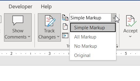Thay đổi kiểu trình bày và các loại Markup hiện ra 1