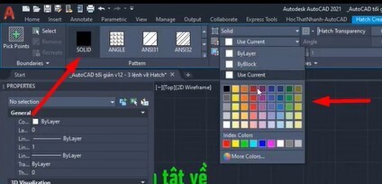 Hướng dẫn cách dùng lệnh Hatch tô vật liệu và mặt cắt trong AutoCAD