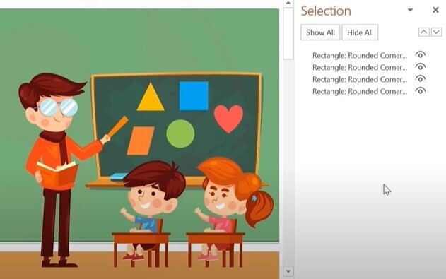Cách dùng Selection Pane quản lý đối tượng trong Powerpoint