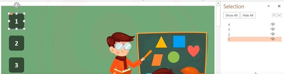 Cách dùng Selection Pane quản lý đối tượng trong Powerpoint