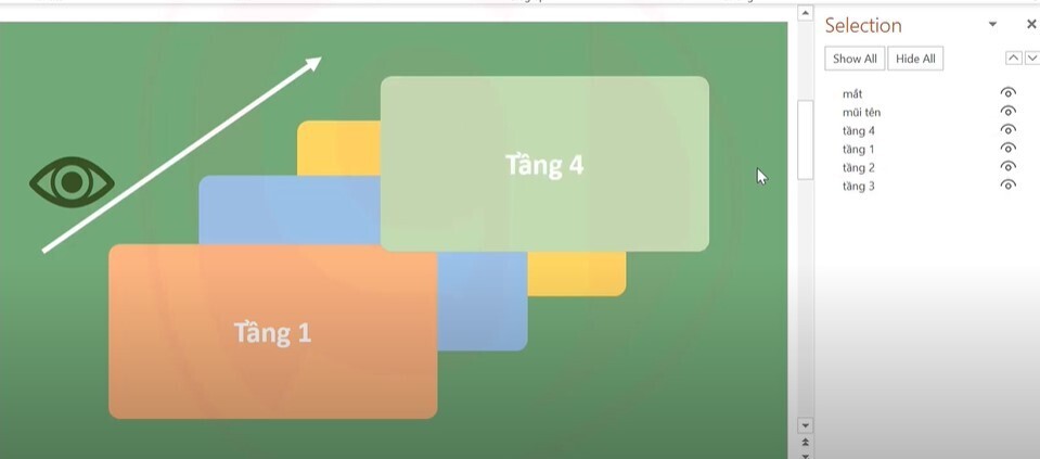 Cách dùng Selection Pane quản lý đối tượng trong Powerpoint