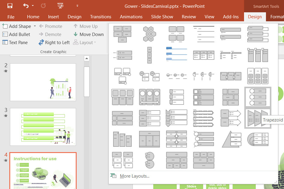 Khám phá tính năng đồ họa hóa thông tin Smart Art trong Powerpoint
