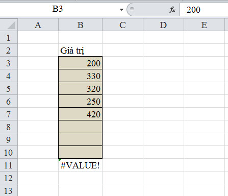 Hướng dẫn 3 cách sửa lỗi Value trong Excel 3