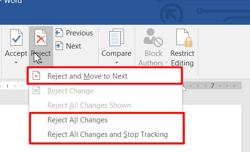 Hướng dẫn cách xóa Track Changes trong Word 2003, 2007, 2010, 2016