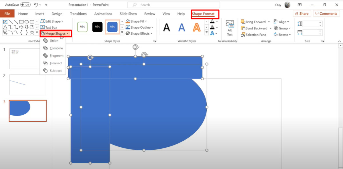 Xóa bỏ các chi tiết thừa nằm ngoài khung thiết kế Powerpoint