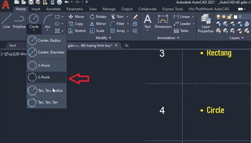 9 lệnh vẽ đối tượng hình học bạn cần biết trong AutoCAD