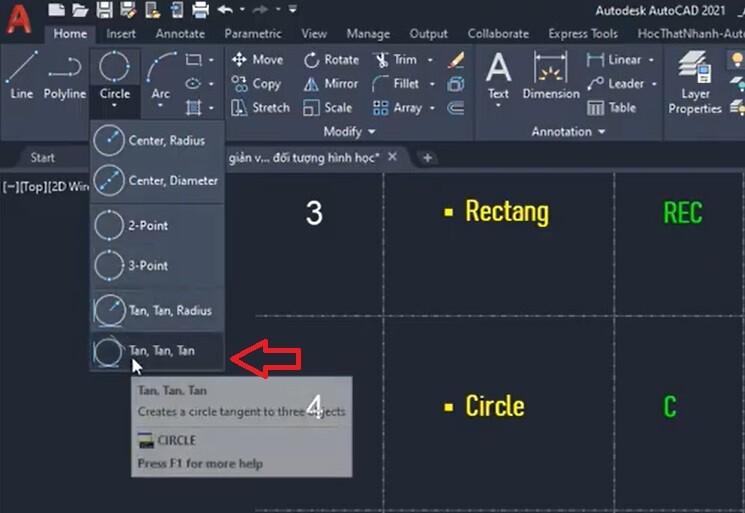 9 lệnh vẽ đối tượng hình học bạn cần biết trong AutoCAD