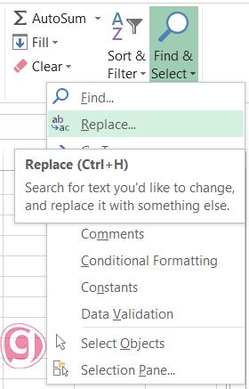 Cách sử dụng công cụ Replace trong Excel để sửa công thức nhanh chóng