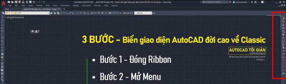 3 bước biến giao diện AutoCAD đời cao về Classic nhanh chóng và hiệu quả