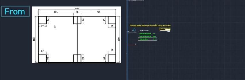 Hướng dẫn phương pháp nhập tọa độ chuẩn trong AutoCAD (Phần 2)