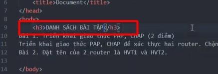 Bài tập thực hành với các thẻ định dạng chữ trong HTML