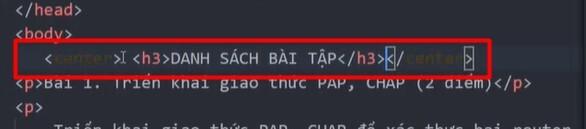Bài tập thực hành với các thẻ định dạng chữ trong HTML