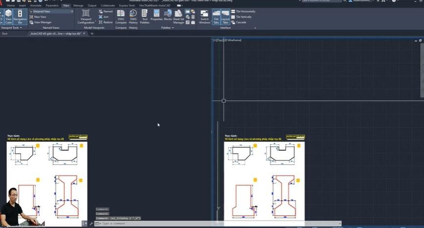 Bài tập thực hành vẽ AutoCAD nhanh bằng LINE và nhập tọa độ